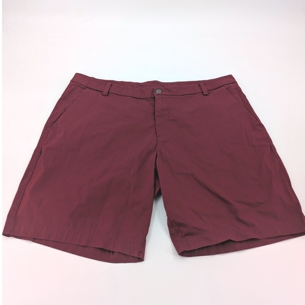 Lululemon Commission Shorts Mens 38 Burgundy Maroon Red Casual Chino 9" Inseam
